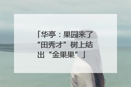华亭：果园来了“田秀才”树上结出“金果果”