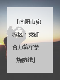 南阳市宛城区：党群合力筑牢禁烧防线