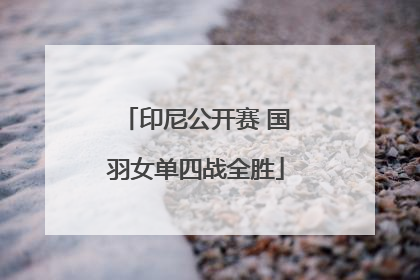 印尼公开赛 国羽女单四战全胜