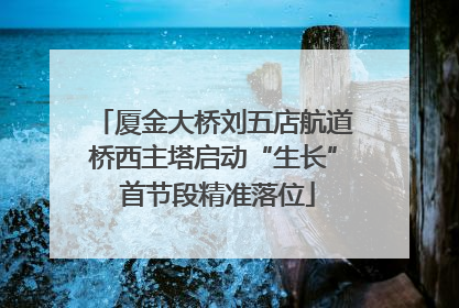 厦金大桥刘五店航道桥西主塔启动“生长” 首节段精准落位