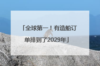 全球第一！有造船订单排到了2029年