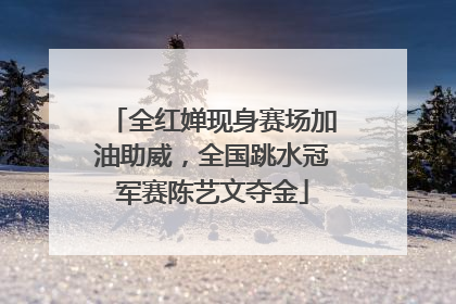 全红婵现身赛场加油助威，全国跳水冠军赛陈艺文夺金