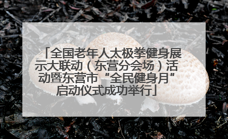 全国老年人太极拳健身展示大联动（东营分会场）活动暨东营市“全民健身月”启动仪式成功举行
