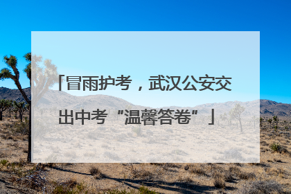 冒雨护考，武汉公安交出中考“温馨答卷”