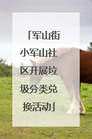 军山街小军山社区开展垃圾分类兑换活动