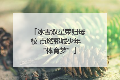 冰雪双星荣归母校 点燃郓城少年“体育梦”