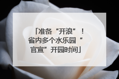 准备“开浪”！省内多个水乐园“官宣”开园时间
