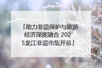 助力非遗保护与旅游经济深度融合 2025龙江非遗市集开幕