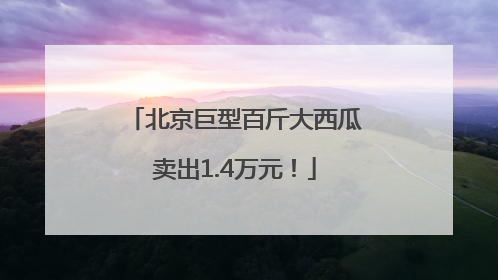 北京巨型百斤大西瓜卖出1.4万元！