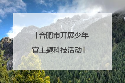 合肥市开展少年宫主题科技活动