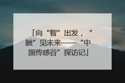 向“智”出发，“触”见未来——“中国传感谷”探访记