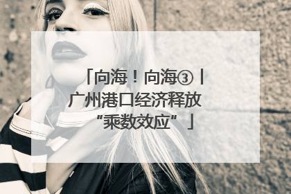 向海！向海③丨广州港口经济释放“乘数效应”