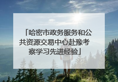 哈密市政务服务和公共资源交易中心赴豫考察学习先进经验