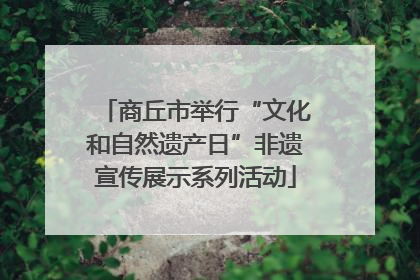 商丘市举行“文化和自然遗产日”非遗宣传展示系列活动