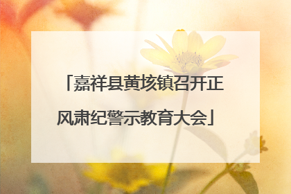 嘉祥县黄垓镇召开正风肃纪警示教育大会