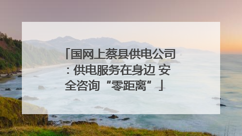国网上蔡县供电公司：供电服务在身边 安全咨询“零距离”