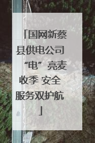 国网新蔡县供电公司“电”亮麦收季 安全服务双护航