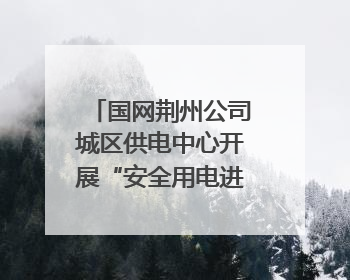 国网荆州公司城区供电中心开展“安全用电进万家”主题宣传活动