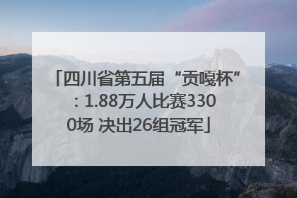 四川省第五届“贡嘎杯”：1.88万人比赛3300场 决出26组冠军