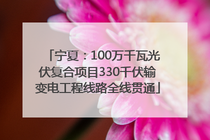 宁夏：100万千瓦光伏复合项目330千伏输变电工程线路全线贯通