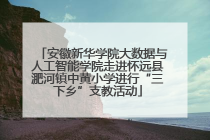 安徽新华学院大数据与人工智能学院走进怀远县淝河镇中黄小学进行“三下乡”支教活动