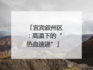 宜宾叙州区：高温下的“热血速递”