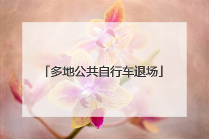 多地公共自行车退场