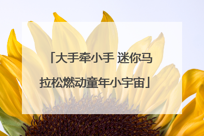 大手牵小手 迷你马拉松燃动童年小宇宙