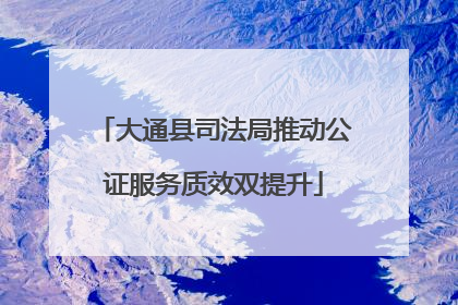 大通县司法局推动公证服务质效双提升