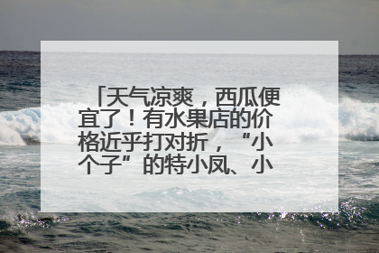 天气凉爽，西瓜便宜了！有水果店的价格近乎打对折，“小个子”的特小凤、小糖丸更好卖