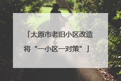 太原市老旧小区改造将“一小区一对策”