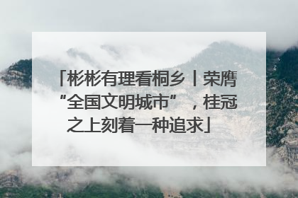 彬彬有理看桐乡丨荣膺“全国文明城市”，桂冠之上刻着一种追求