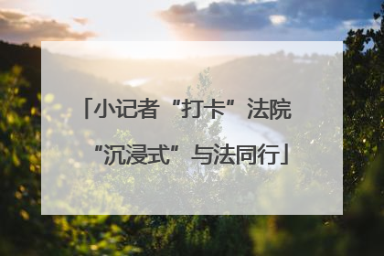 小记者“打卡”法院 “沉浸式”与法同行
