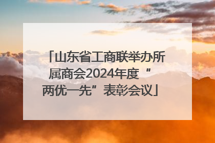 山东省工商联举办所属商会2024年度“两优一先”表彰会议