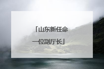 山东新任命一位副厅长