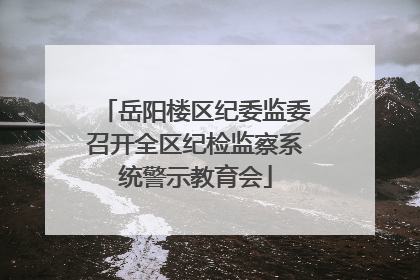 岳阳楼区纪委监委召开全区纪检监察系统警示教育会