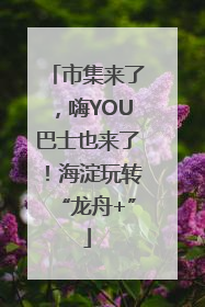 市集来了，嗨YOU巴士也来了！海淀玩转“龙舟+”