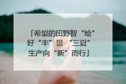 希望的田野智“绘”好“丰”景 “三夏”生产向“新”而行