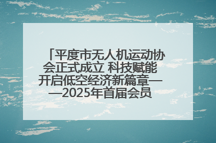 平度市无人机运动协会正式成立 科技赋能开启低空经济新篇章——2025年首届会员大会暨无人机应用发展论坛成功举办