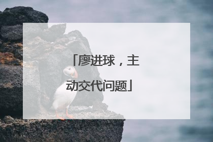 廖进球，主动交代问题