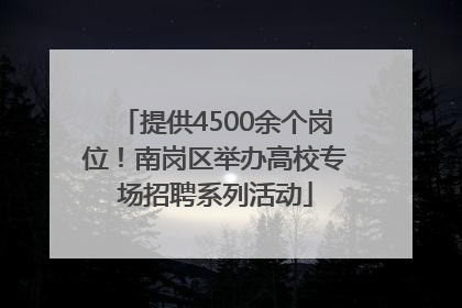 提供4500余个岗位！南岗区举办高校专场招聘系列活动