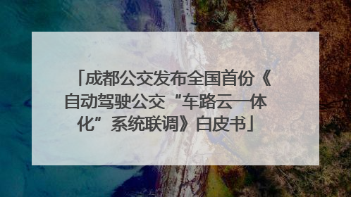 成都公交发布全国首份《自动驾驶公交“车路云一体化”系统联调》白皮书