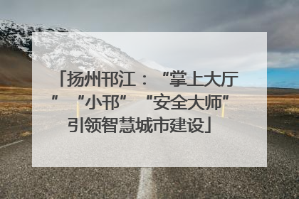 扬州邗江：“掌上大厅”“小邗”“安全大师”引领智慧城市建设