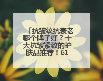抗皱纹抗衰老哪个牌子好？十大抗皱紧致的护肤品推荐！618必囤