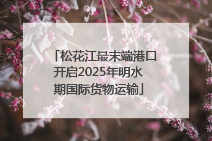 松花江最末端港口开启2025年明水期国际货物运输
