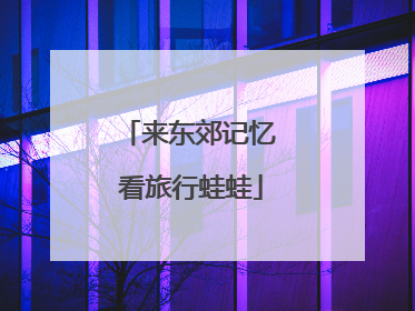 来东郊记忆 看旅行蛙蛙