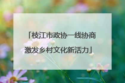 枝江市政协一线协商激发乡村文化新活力