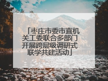 枣庄市委市直机关工委联合多部门开展跨层级调研式联学共建活动