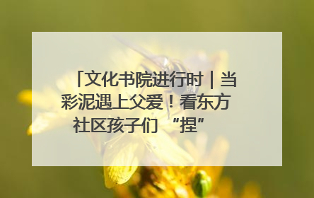 文化书院进行时｜当彩泥遇上父爱！看东方社区孩子们 “捏” 出心目中的爸爸