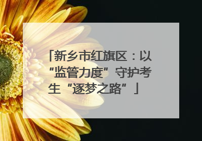 新乡市红旗区：以“监管力度”守护考生“逐梦之路”
